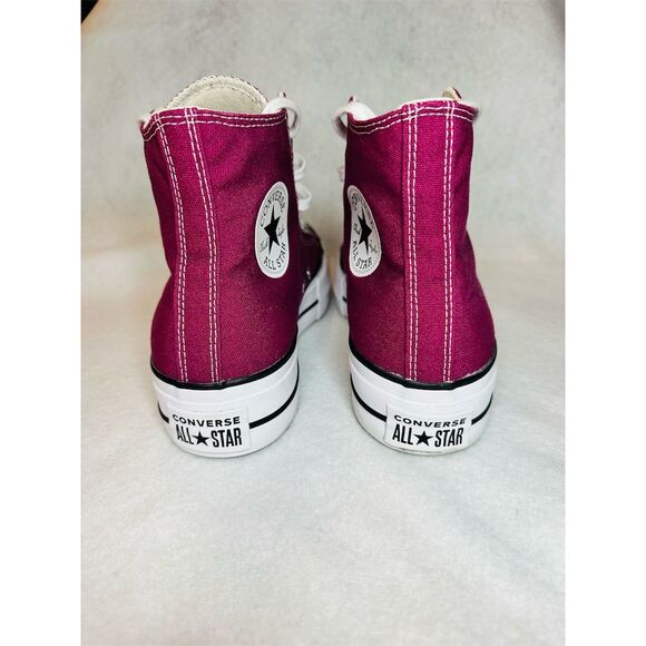 Converse Women's Chuck Taylor High Top Platform All Star Berry Pink Size 8.5 - Picture 3 of 9